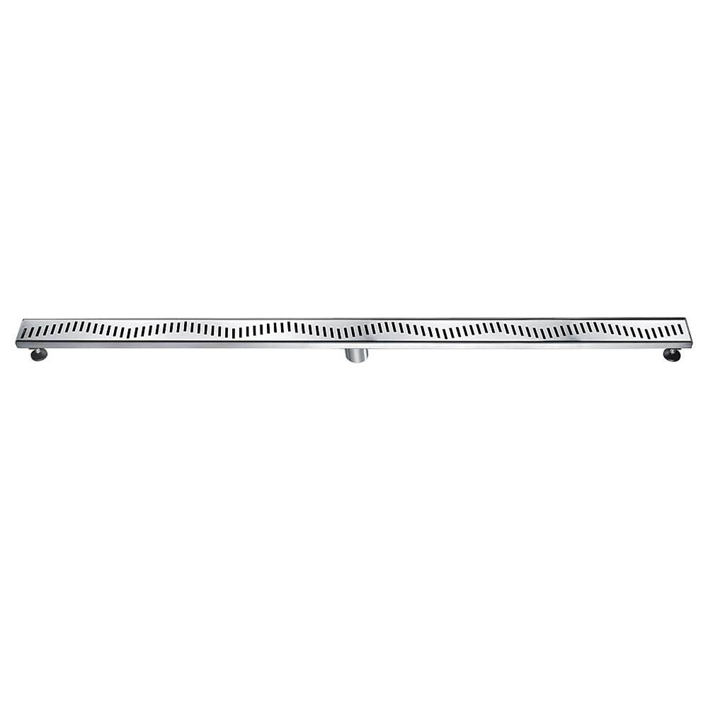 Dawn Shower linear drain--14G, 304type stainless steel, polished, satin finish: 59''L x 3''W x 3-1/8''D