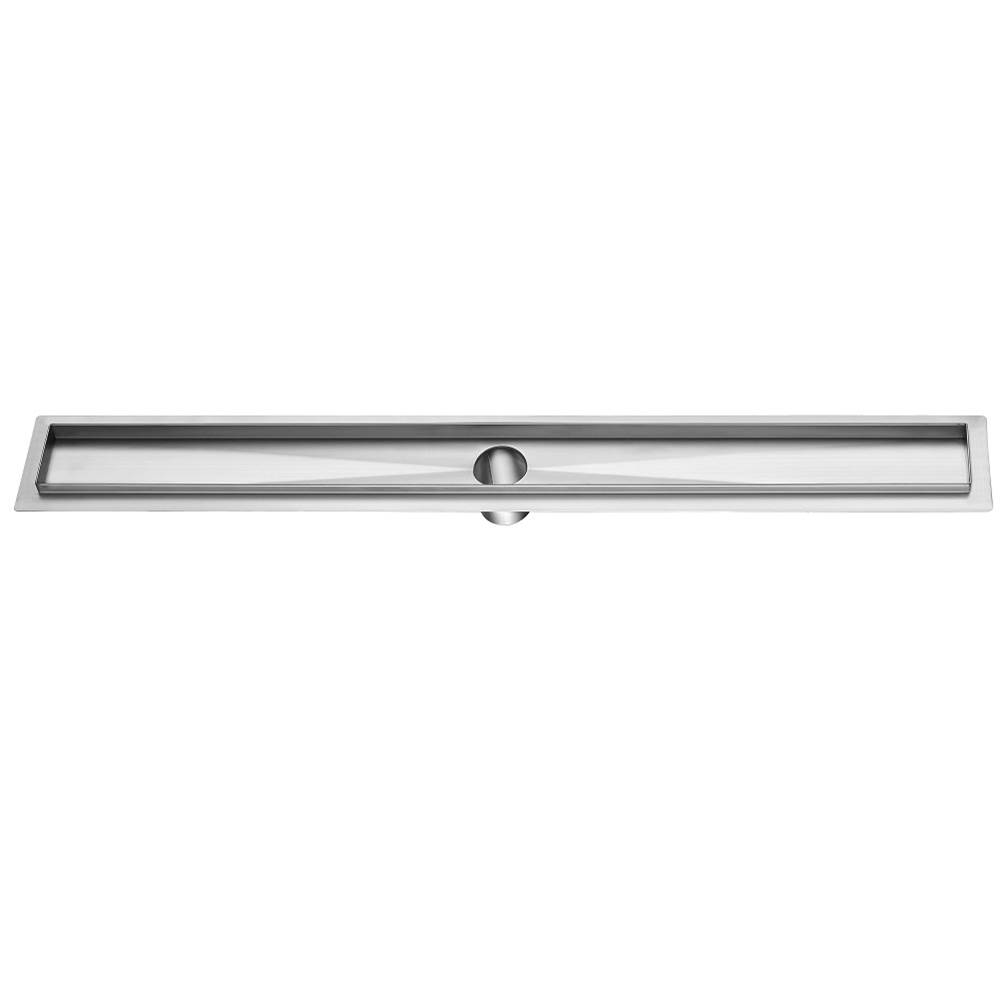 Dawn Shower Linear Drain Channel for Hot Mop, Size: 33-5/8''L x 4-5/8''W x 3-3/8''D