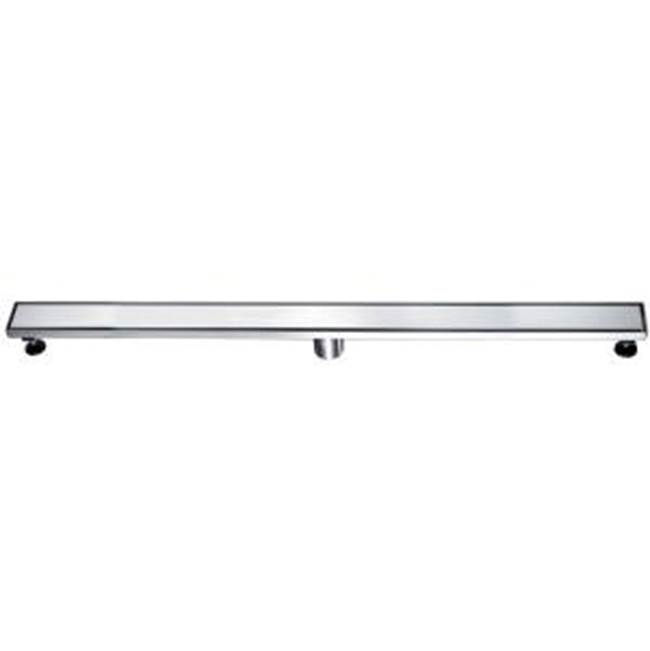 Dawn Shower linear drain---18G, 304type stainless steel, matte black finish: 47''Lx3''Wx3-1/8''D