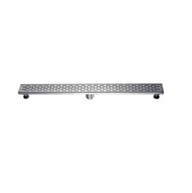 Dawn Shower linear drain--14G, 304type stainless steel, matte gold finish: 36''Lx3''Wx3-1/8''D