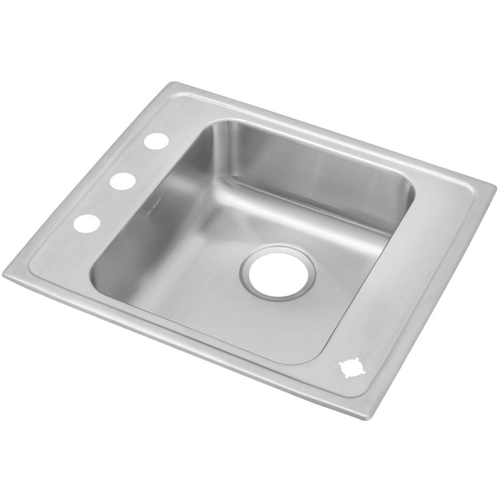 Elkay Lustertone Classic Stainless Steel 25'' x 22'' x 6'', Single Bowl Drop-in Classroom ADA Sink