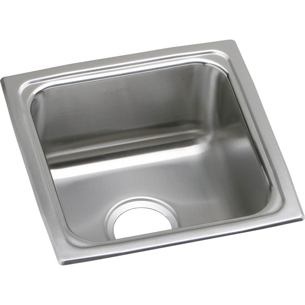 Elkay Lustertone Classic Stainless Steel 13'' x 13'' x 7-5/8'', Single Bowl Drop-in Sink