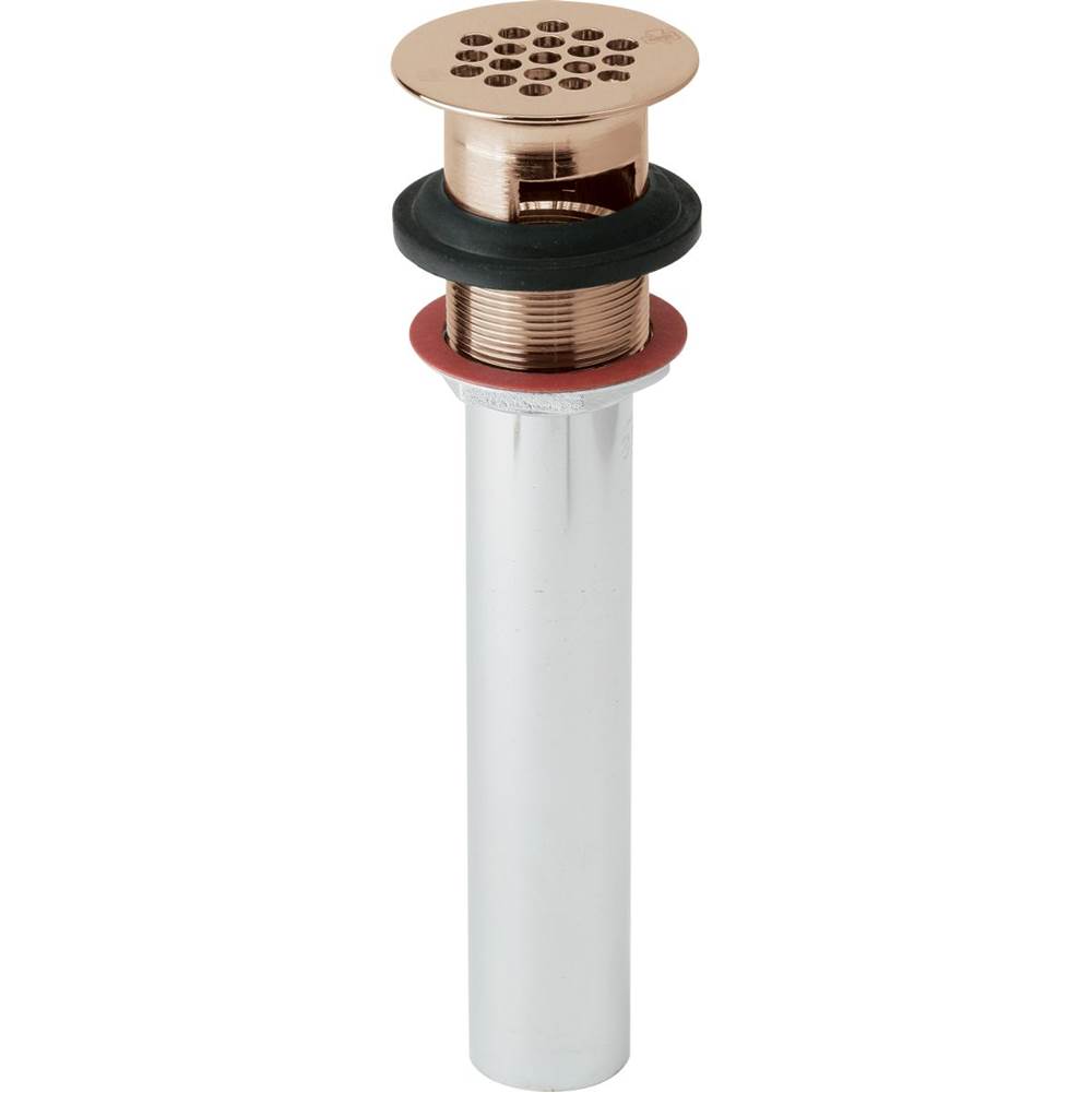 Elkay 1-1/2'' Drain Fitting CuVerro Antimicrobial Copper with Perforated Grid and Tailpiece