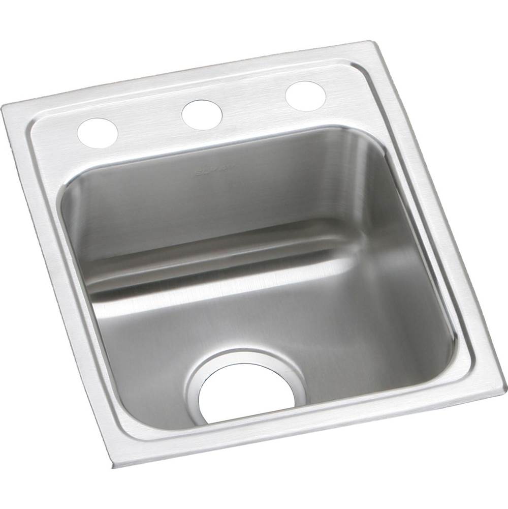 Elkay Lustertone Classic Stainless Steel 13'' x 16'' x 6-1/2'', 1-Hole Single Bowl Drop-in ADA Sink
