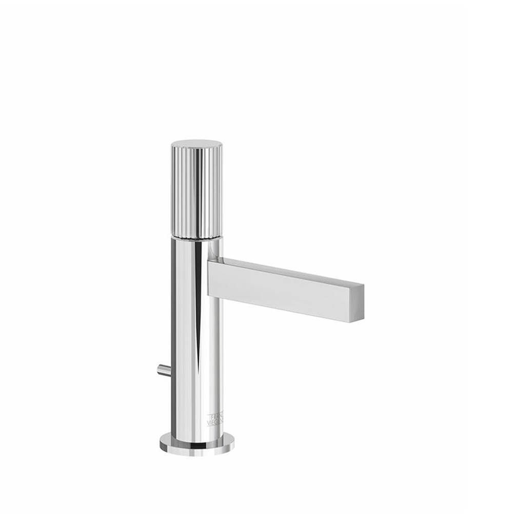 Franz Viegener Single Handle Luxury Lavatory Set, Vertical Lines Cylinder Handle, With Pop-Up Drain Assembly
