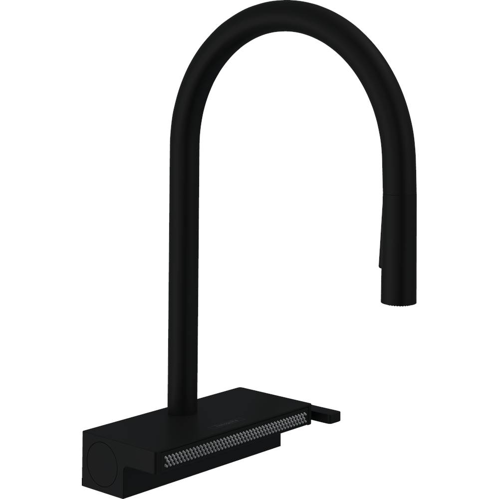 Hansgrohe Aquno Select HighArc Kitchen Faucet, 3-Spray Pull-Down with sBox, 1.75 GPM in Matte Black