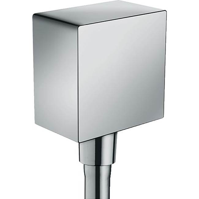 Hansgrohe FixFit Wall Outlet Square with Check Valves in Chrome