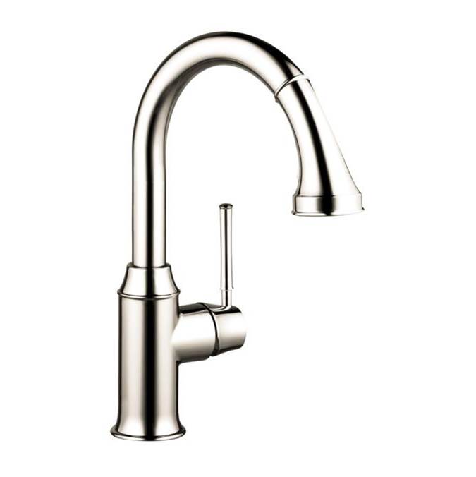 Hansgrohe Talis C Prep Kitchen Faucet, 2-Spray Pull-Down, 1.75 GPM in Polished Nickel
