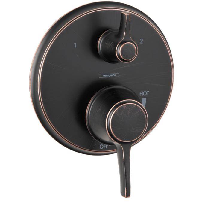 Hansgrohe Ecostat Classic Pressure Balance Trim with Diverter, Round in Rubbed Bronze