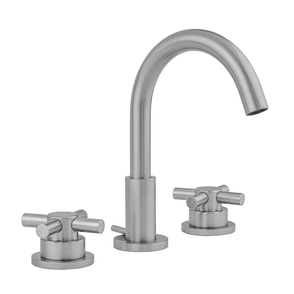 Jaclo Uptown Contempo Faucet with Round Escutcheons & Low Contempo Cross Handles- 0.5 GPM