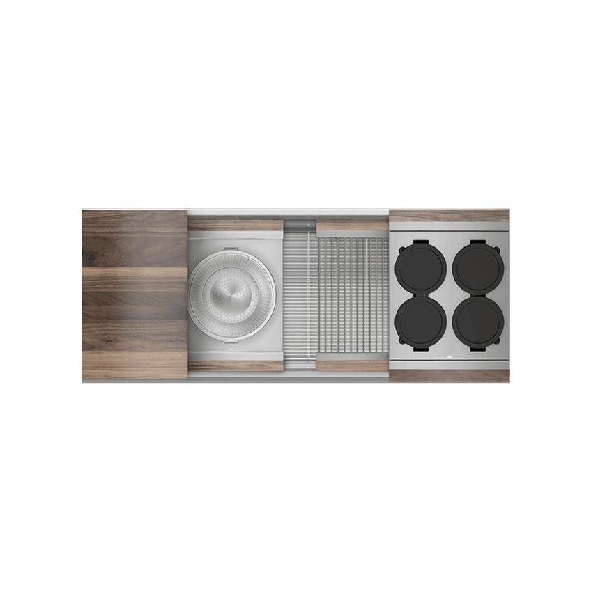 Home Refinements by Julien Smartstation Sink Reveal Undermount, Walnut Acc., Single 48X17X10