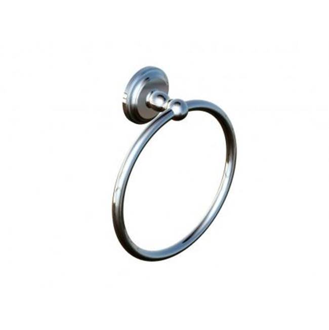 Kartners FLORENCE - Round Towel Ring-Polished Brass
