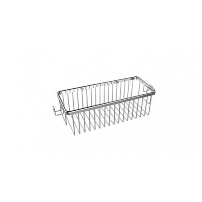 Kartners Bath & Shower Baskets - Single Wire Basket with Hooks-Antique Nickel