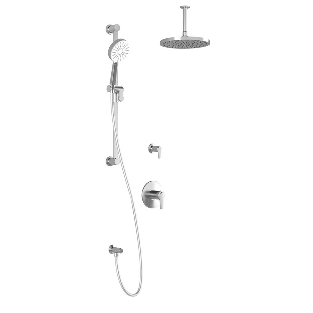 Kalia KONTOUR™ T2 PLUS (Valves Not Included) : Thermostatic Shower System with Vertical Ceiling Arm Chrome