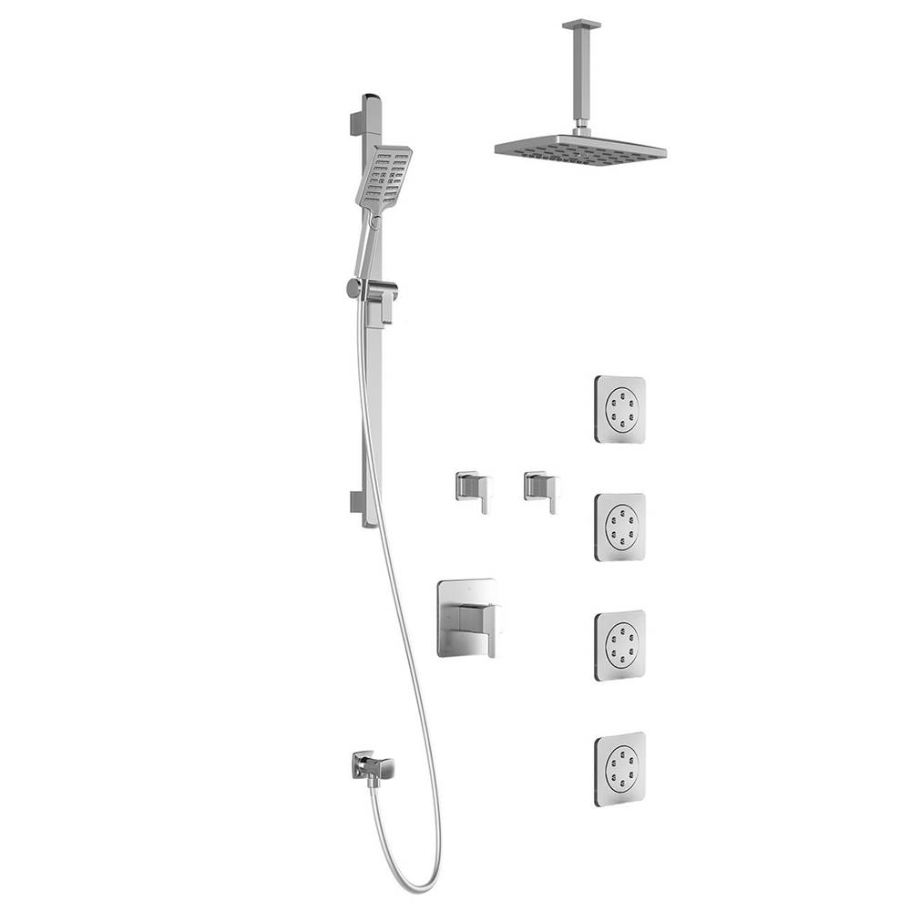 Kalia GRAFIK™ T375 PREMIA : Thermostatic Shower System with Vertical Ceiling Arm Chrome