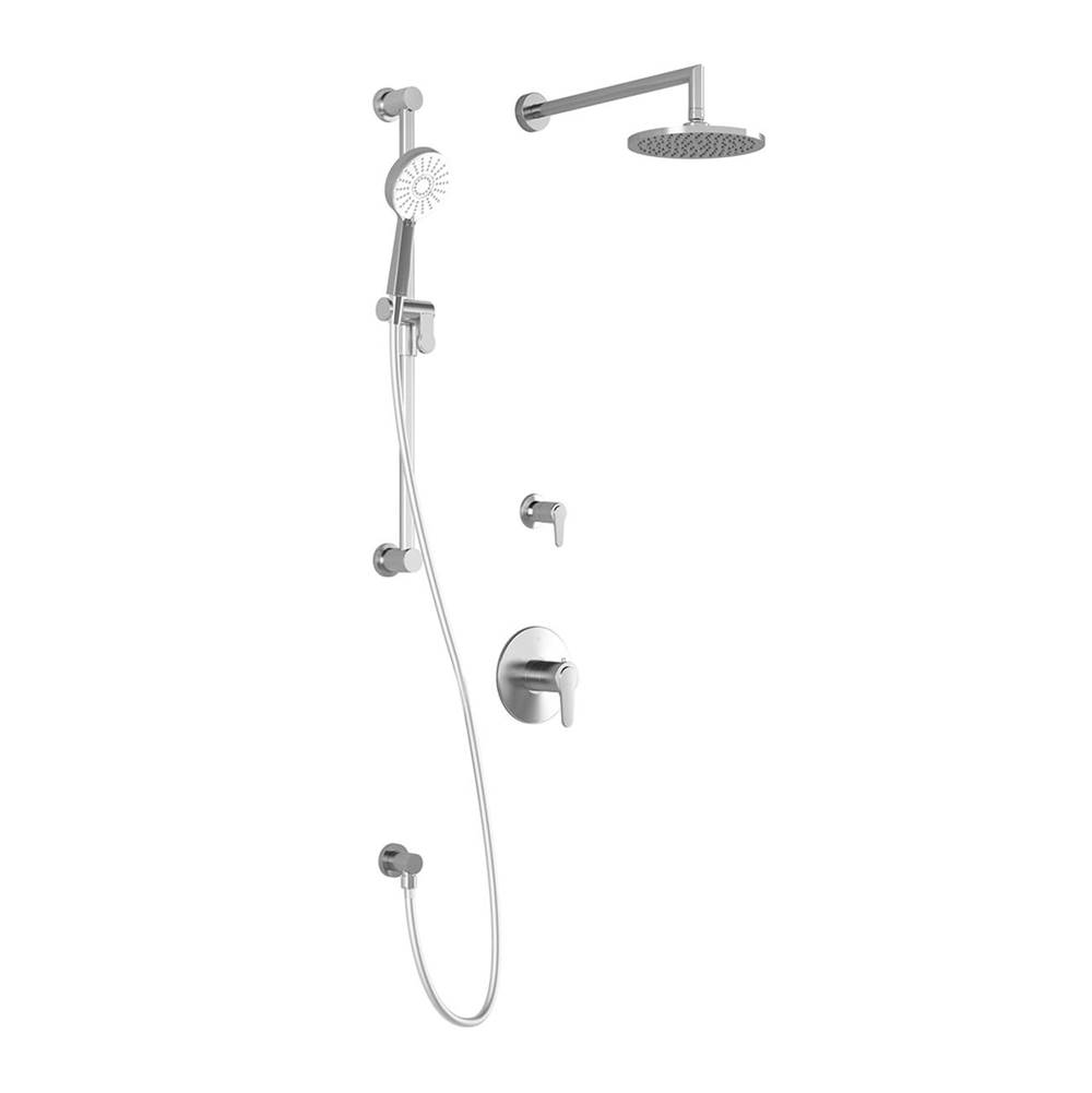 Kalia KONTOUR™ TG2 (Valves Not Included) : Water Efficient Thermostatic Shower System with Wallarm Chrome