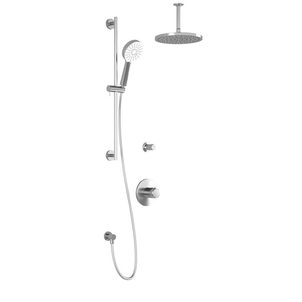 Kalia CITE™ TG2 PLUS (Valves Not Included) : Water Efficient Thermostatic Shower System with Vertical Ceiling Arm Chrome