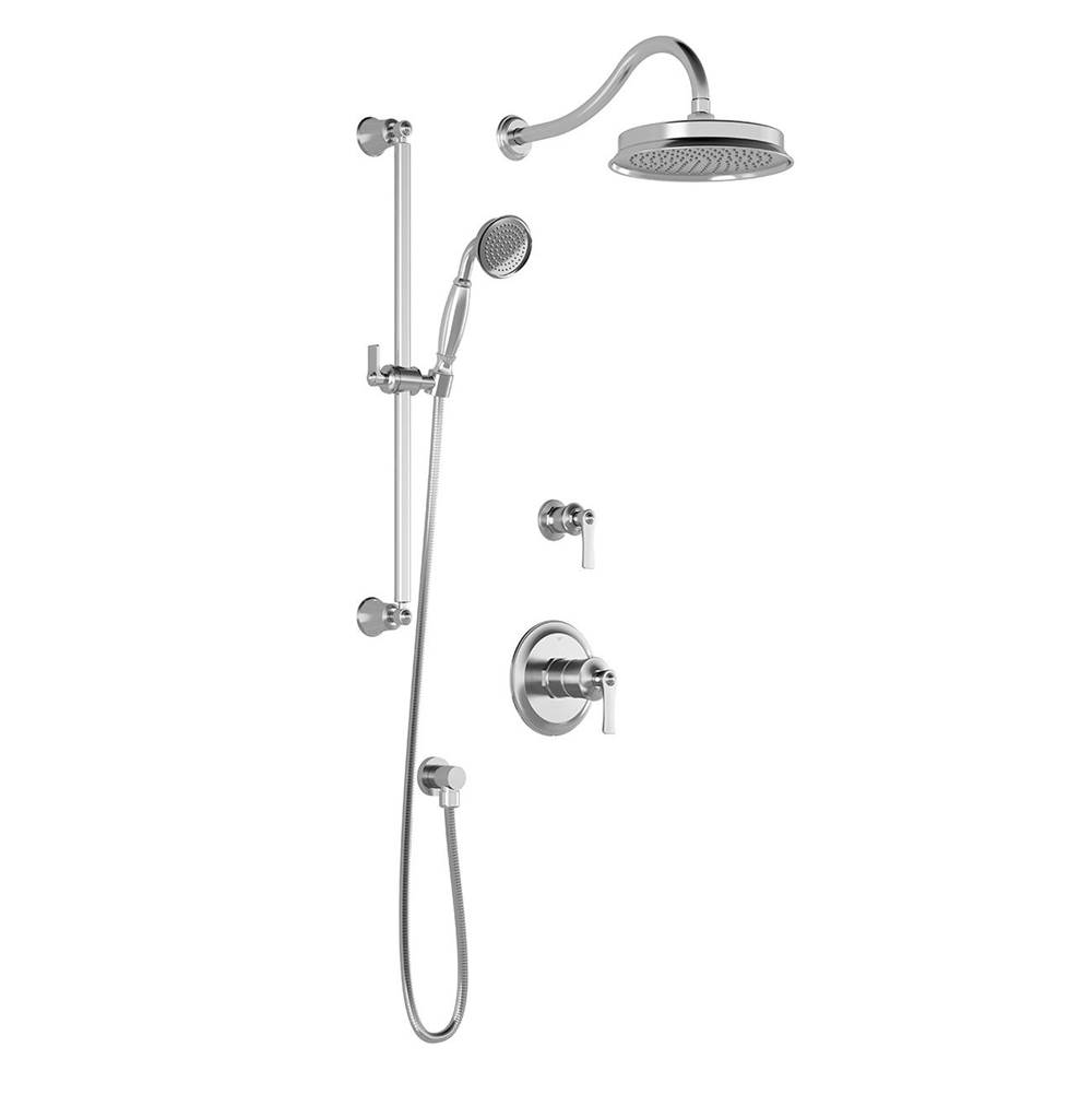 Kalia RUSTIK™ TG2 (Valves Not Included) : Water Efficient Thermostatic Shower System with Wallarm Chrome
