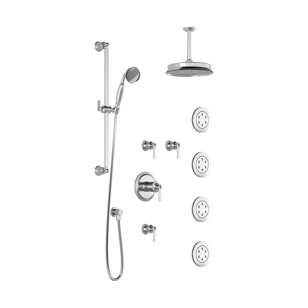 Kalia RUSTIK™ T375 Thermostatic Shower System with Vertical Ceiling Arm Chrome