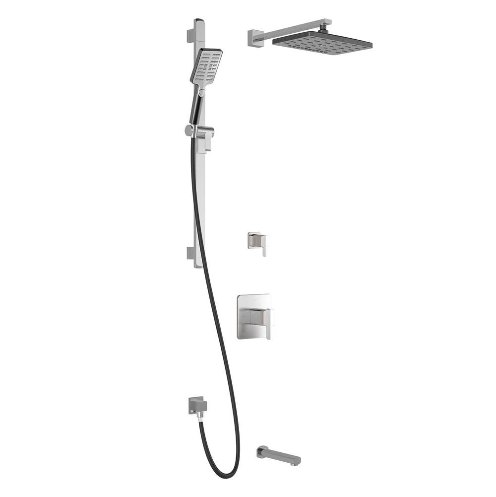 Kalia GRAFIK™ TG3 PREMIA (Valves Not Included) : Water Efficient Thermostatic Shower System with Wallarm Chrome/Black