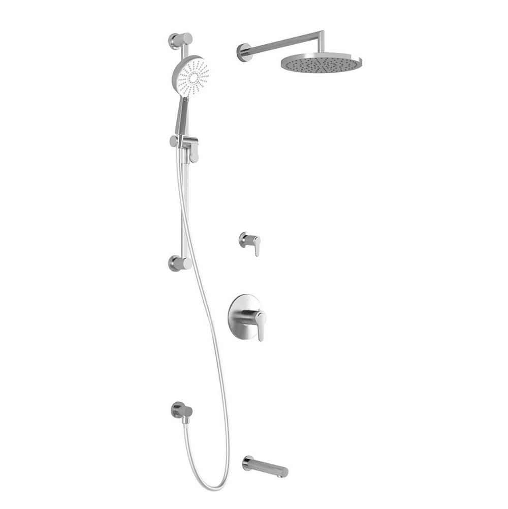Kalia KONTOUR™ TD3 PLUS (Valves Not Included) : Thermostatic Shower System with Wallarm Chrome