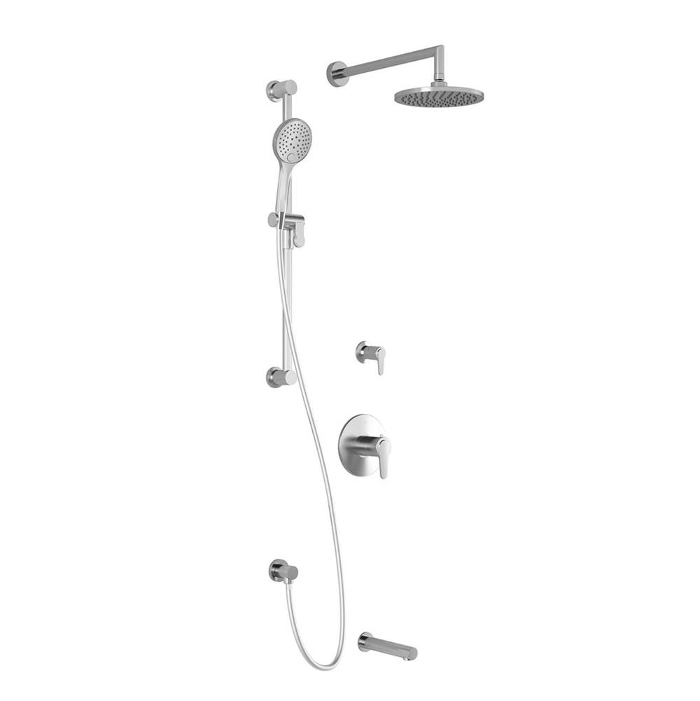 Kalia KONTOUR™ TG3 (Valves Not Included) : Water Efficient Thermostatic Shower System with Wallarm Chrome