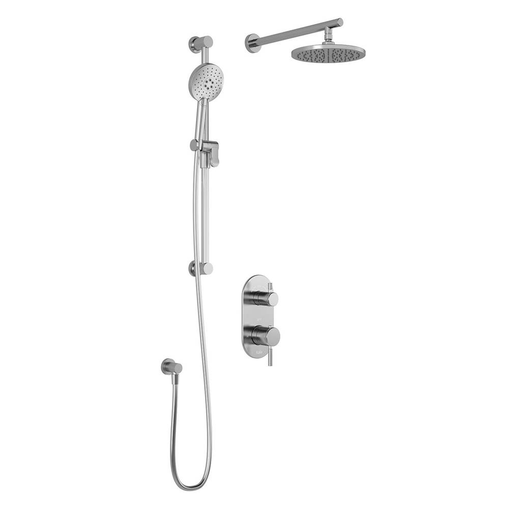 Kalia PRECISO™ TG2  Water Efficient Thermostatic AQUATONIK™ T/P with Diverter Shower System with Wallarm Chrome