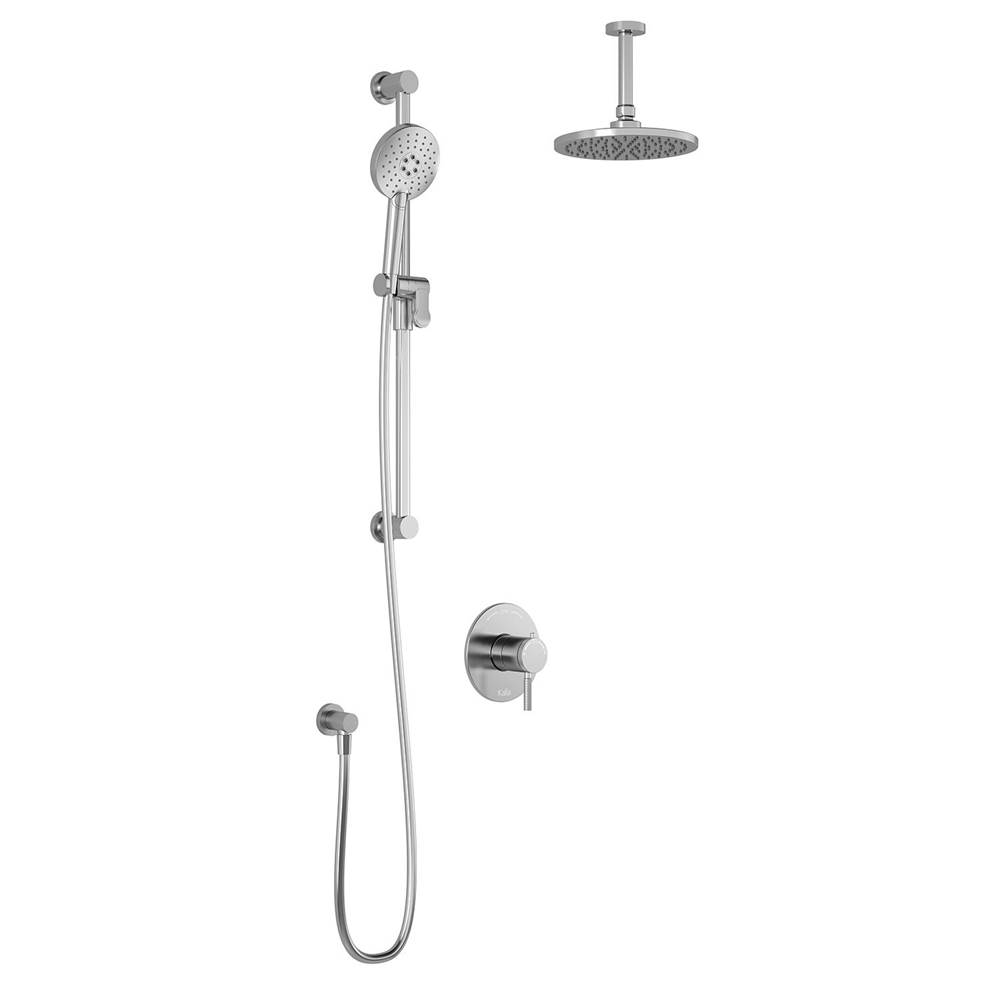 Kalia PRECISO™ TCG1  Water Efficient AQUATONIK™ T/P Coaxial Shower System with Vertical Ceiling Arm Chrome