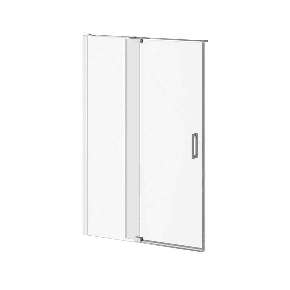 Kalia DISTINK™ 54''x77'' 2-Panel Pivot Shower Door for Alcove Inst. (Reversible) Chrome Clear Duraclean Glass