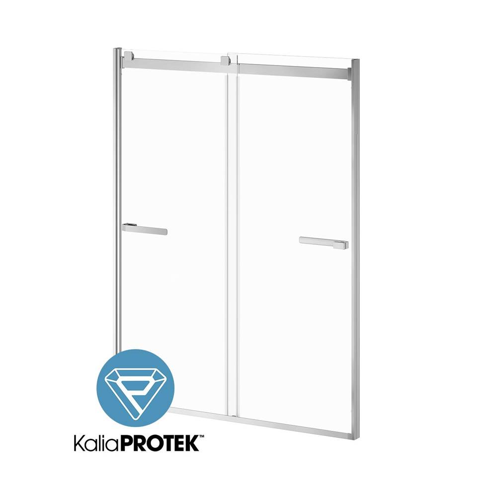 Kalia AKCESS 2.0™ with KaliaProtek™ Sliding Shower Door for Alcove Installation 60''x79'' Reversible Chrome Clear with Film Glass