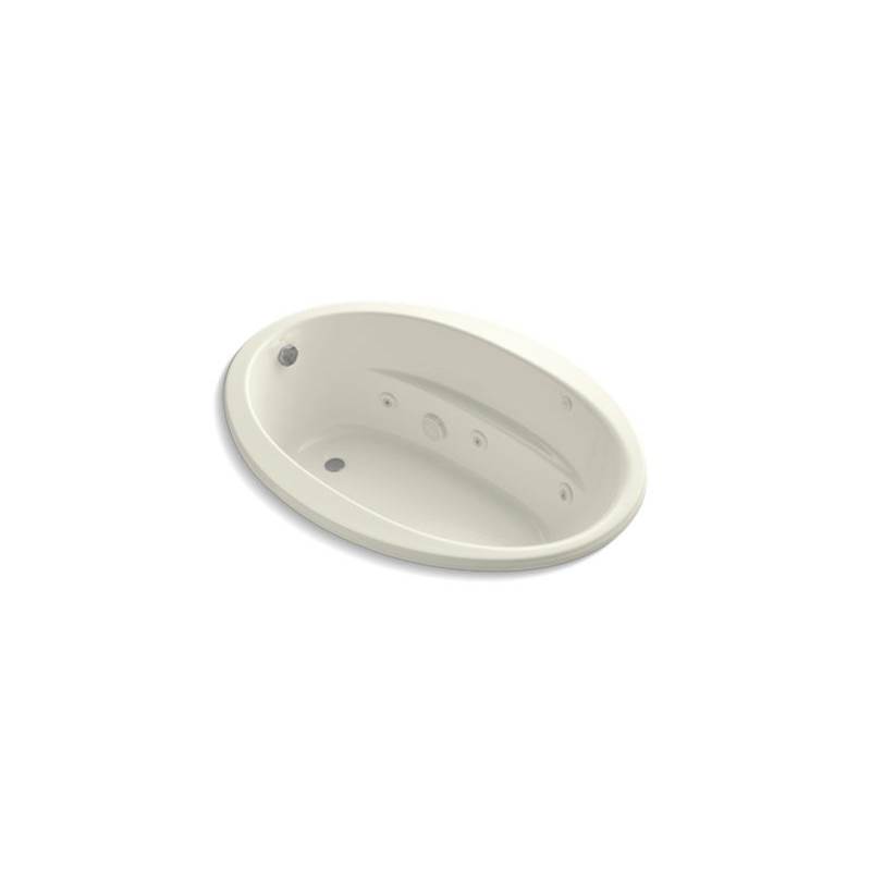 Kohler Sunward® 60'' x 42'' drop-in whirlpool bath with end drain and heater