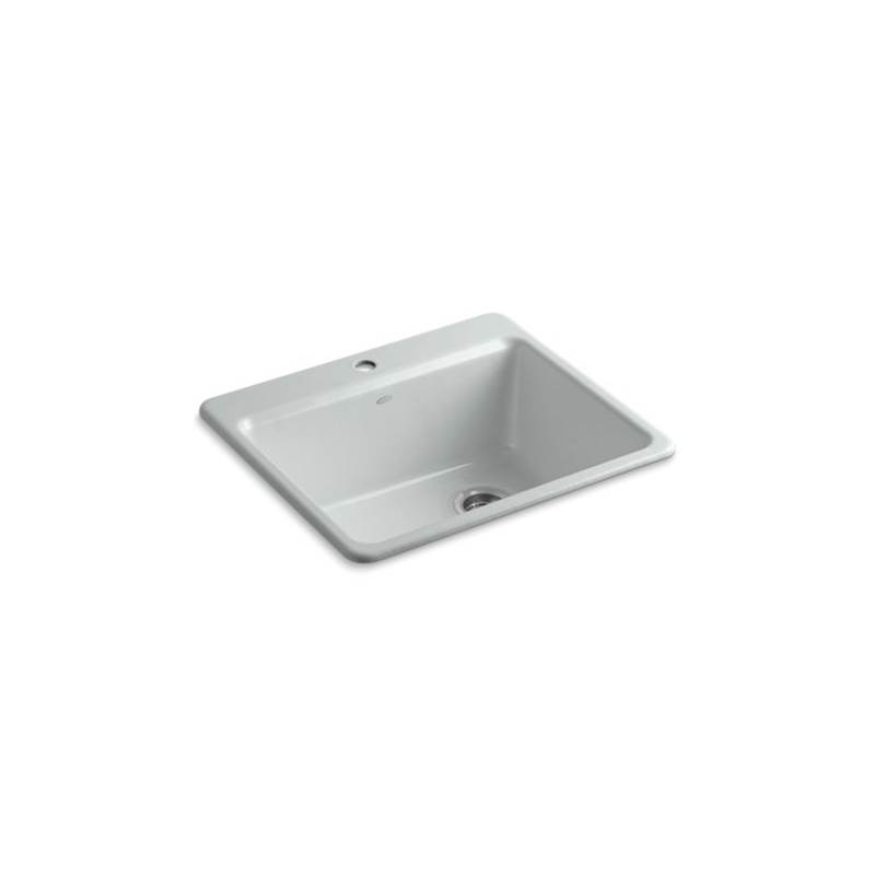 Kohler Riverby® 25'' x 22'' x 9-5/8'' top-mount single-bowl kitchen sink with sink rack