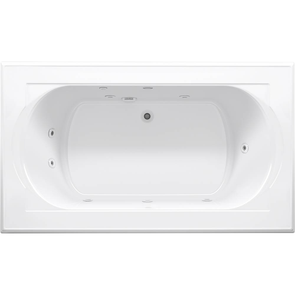 Kohler Memoirs® 72'' x 42'' drop-in whirlpool bath with center rear drain