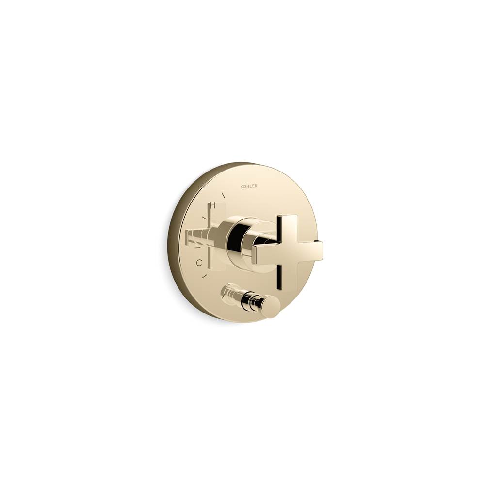 Kohler Composed Rite-Temp Valve Trim With Push-Button Diverter And Cross Handle