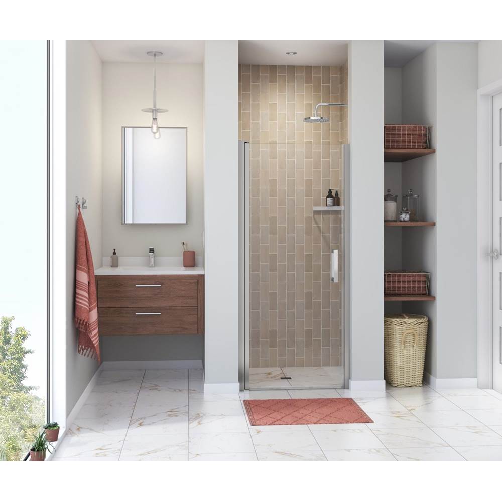 Maax Manhattan 31-33 x 68 in. 6 mm Pivot Shower Door for Alcove Installation with Clear glass & Square Handle in Chrome