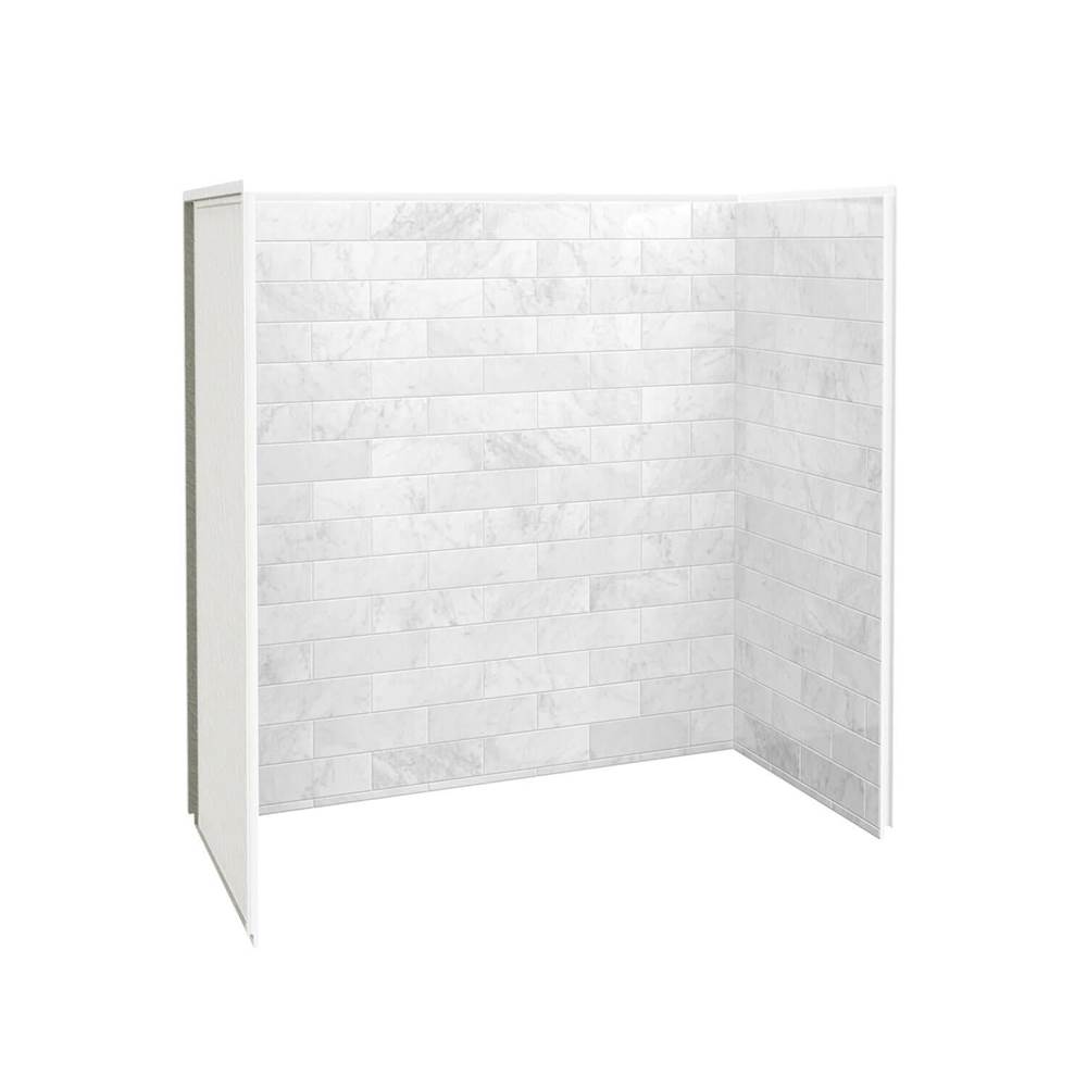 Maax Utile 6030 Composite Direct-to-Stud Three-Piece Tub Wall Kit in Marble Carrara