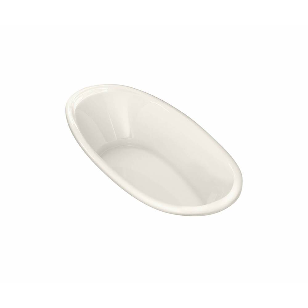 Maax Saturna 7236 Acrylic Drop-in End Drain Aeroeffect Bathtub in Biscuit
