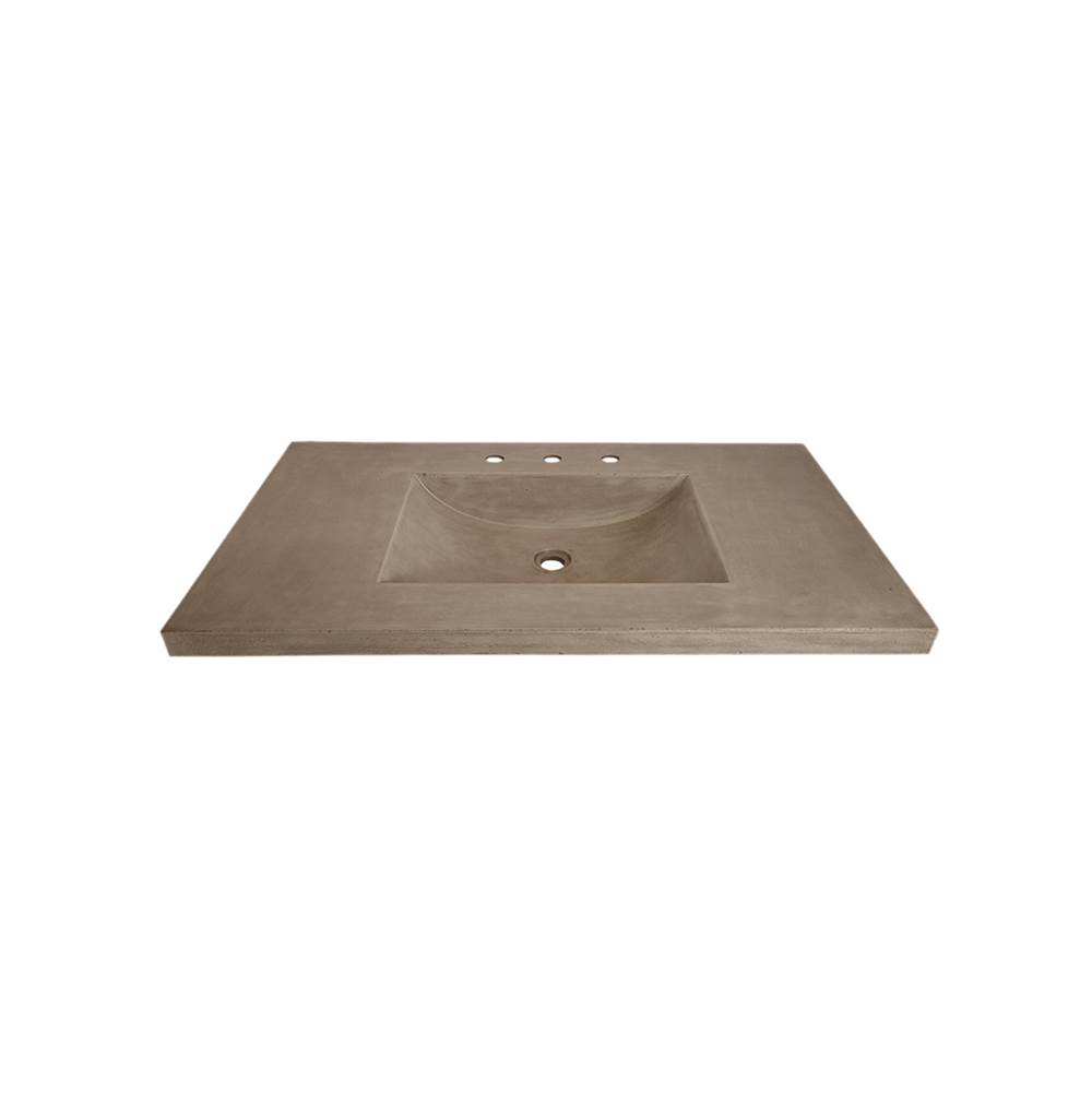 Native Trails 36'' Palomar Vanity Top with Integral Bathroom Sink in Earth-Single faucet hole