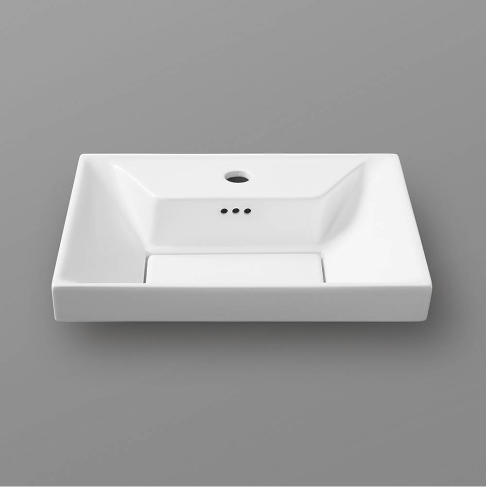 Ronbow 18'' Aravo Petite sinktop in White, Single Faucet Hole