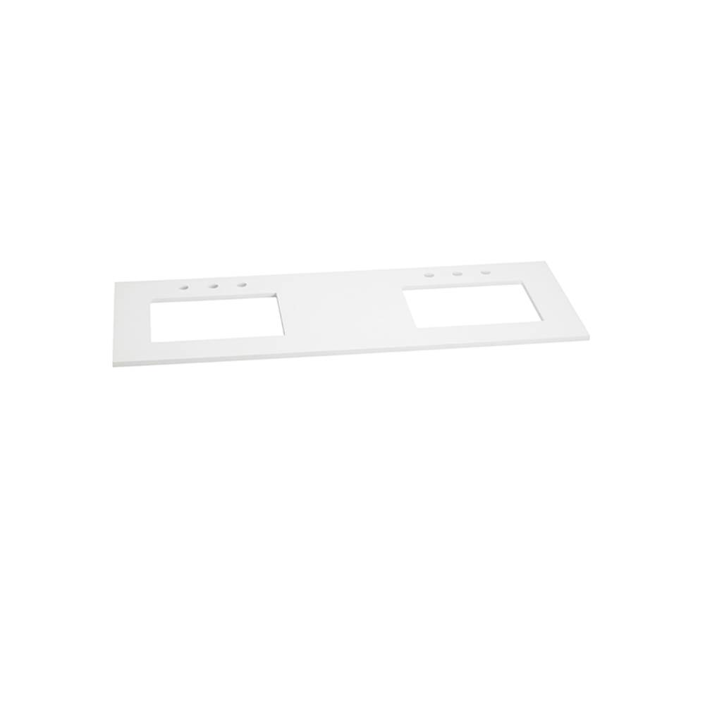 Ronbow 62'' x 19'' TechStone™  Vanity Top in Solid White - 3/4'' Thick