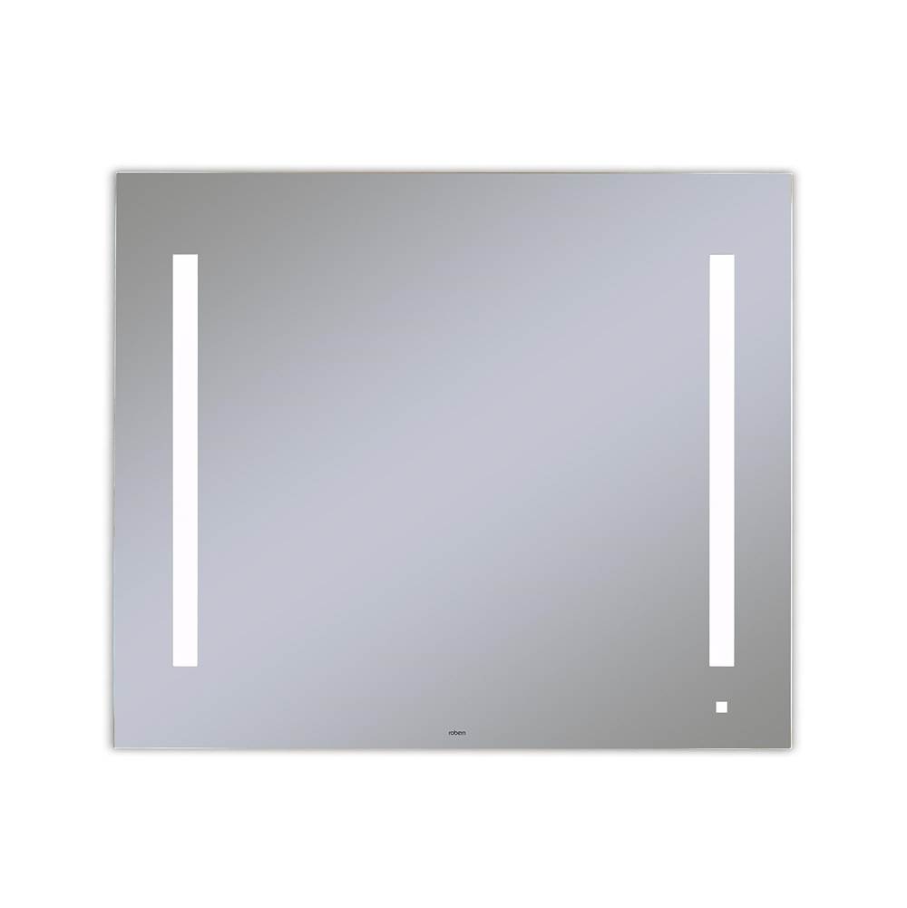 Robern AiO Lighted Mirror, 36'' x 30'' 1-1/2'', LUM Lighting, 4000K Temperature (Cool Light), Dimmable, OM Audio, USB Charging Ports