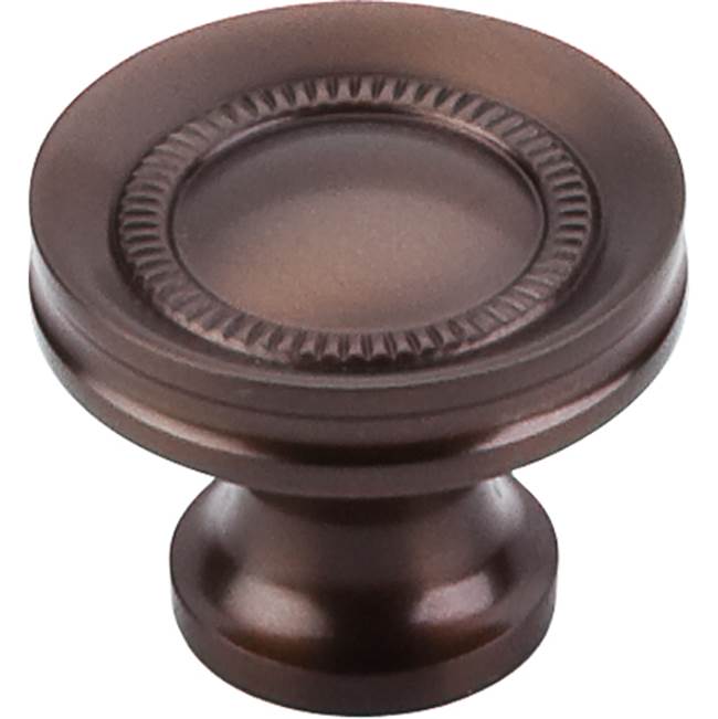 Top Knobs Button Faced Knob 1 1/4 Inch Oil Rubbed Bronze