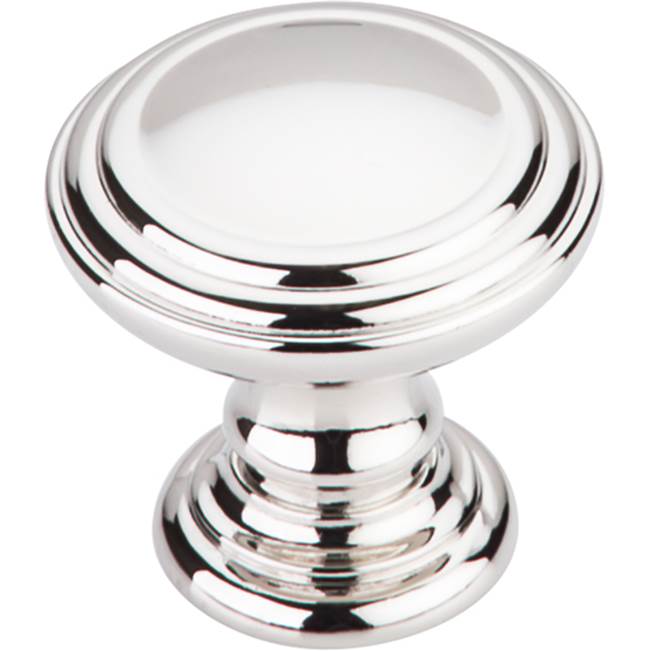 Top Knobs Reeded Knob 1 1/2 Inch Polished Nickel