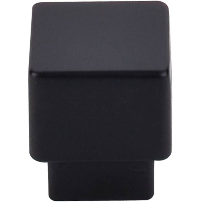 Top Knobs Tapered Square Knob 1 Inch Flat Black