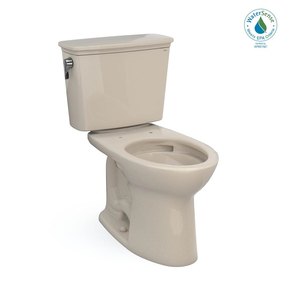 TOTO Toto® Drake® Transitional Two-Piece Elongated 1.28 Gpf Universal Height Tornado Flush® Toilet With Cefiontect®, Bone