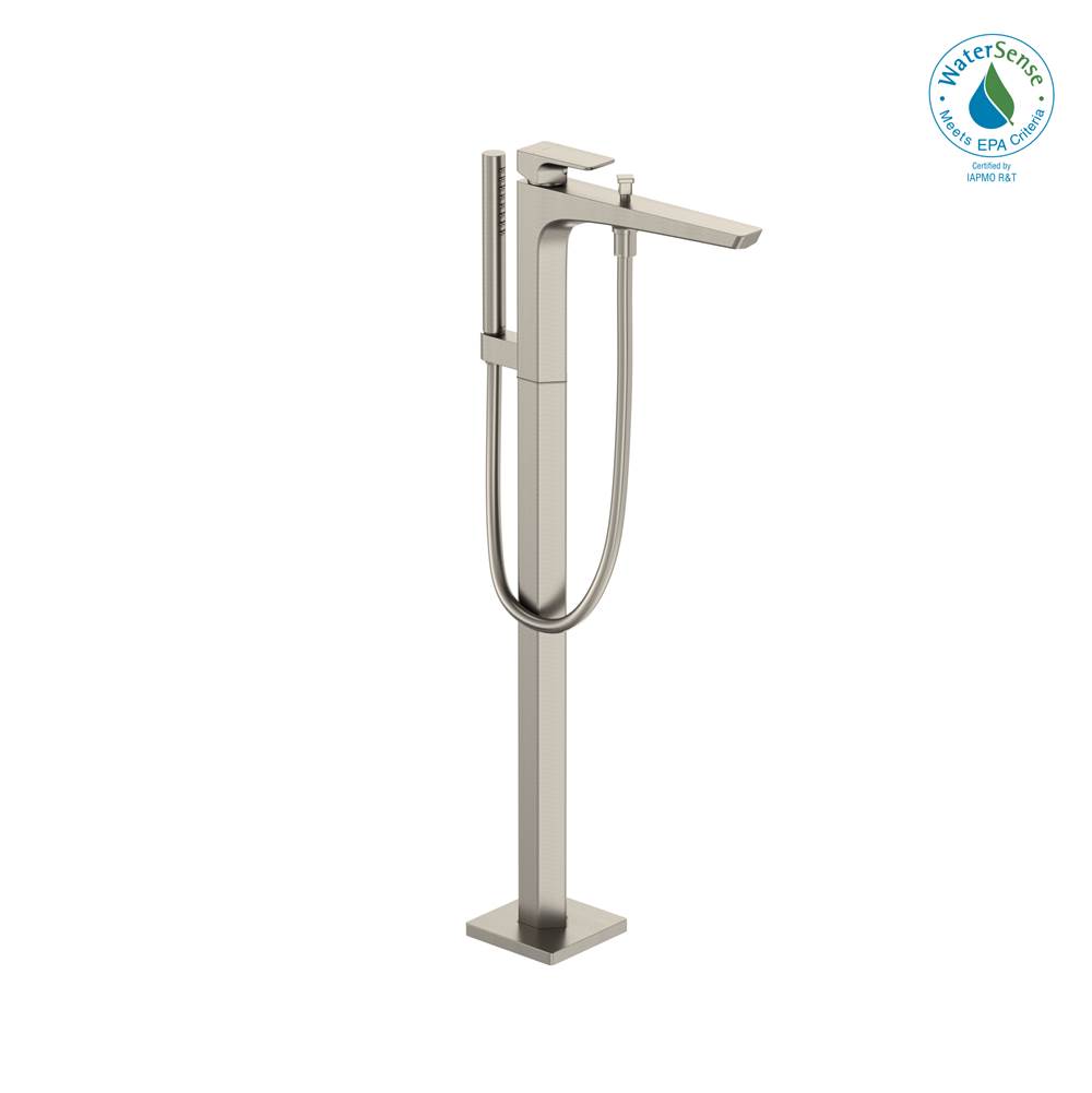 TOTO Toto® Ge Single-Handle Free Standing Tub Filler With Handshower, Brushed Nickel