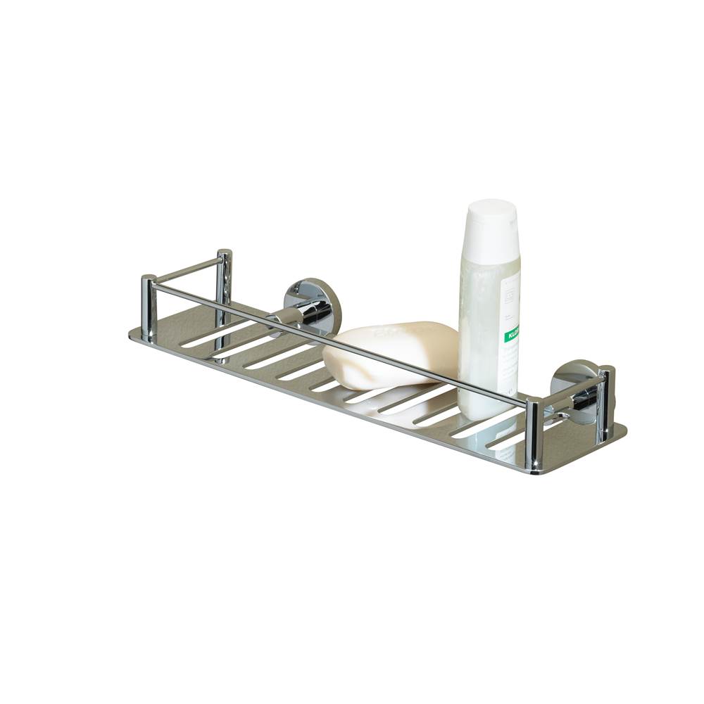 Valsan Essentials Polished Nickel Rectangular Shower Shelf 11 3/4'' X 2 1/2''