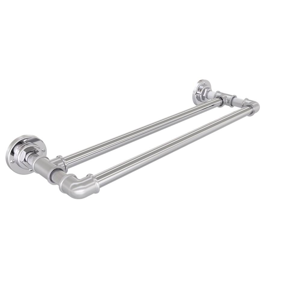 Valsan Industrial Polished Brass Double Towel Rail, 18''