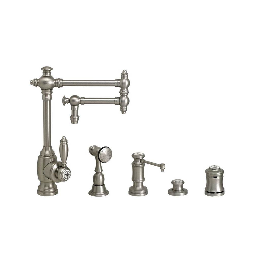 Waterstone Waterstone Towson Kitchen Faucet - 12'' Articulated Spout - 4pc. Suite
